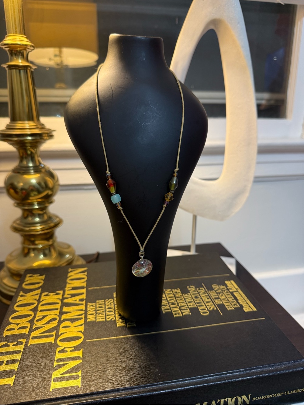 Paisley pendant y2k beaded necklace